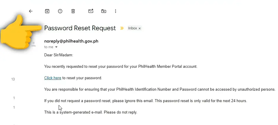 Phillhealth reset password 